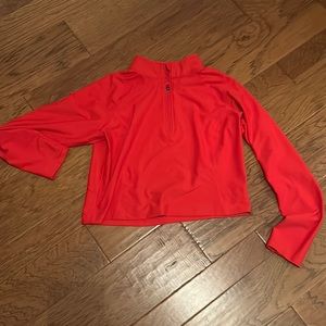Red/Orange old navy quarter zip.